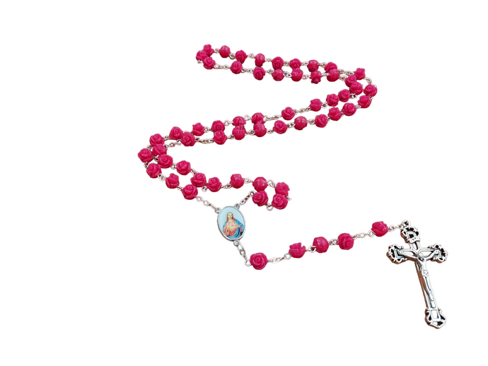 Sacred Heart Rosary (Various Colours)
